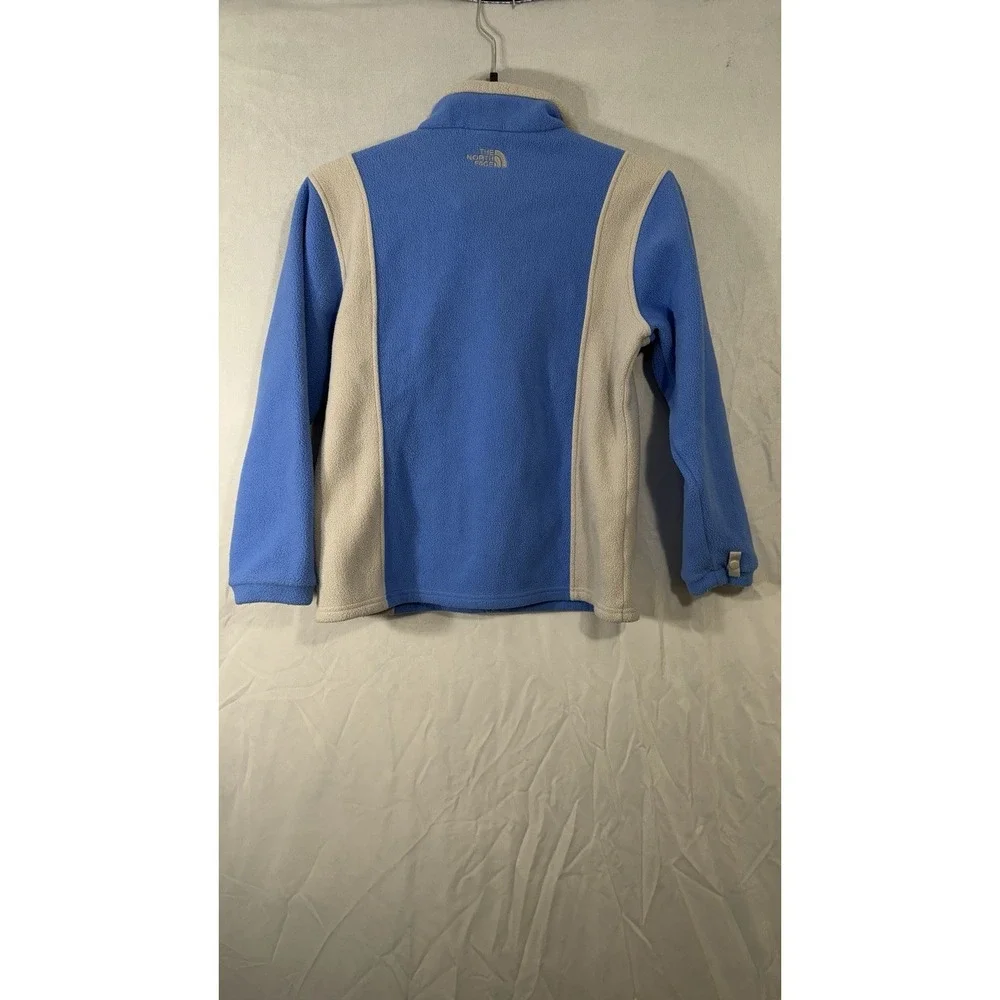 The‎ North Face Classic Fleece Jacket Girls Size L Light Blue Gray Fleece